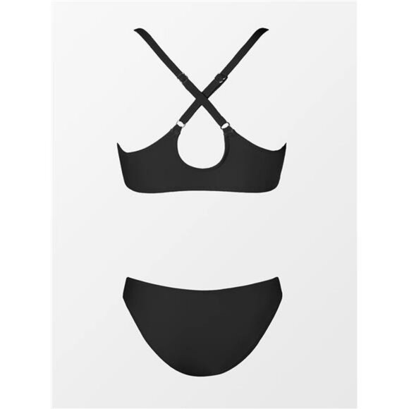 Women's Two Piece Bikini Set Floral Print Knot Bunny Tie - Picture 5 of 7